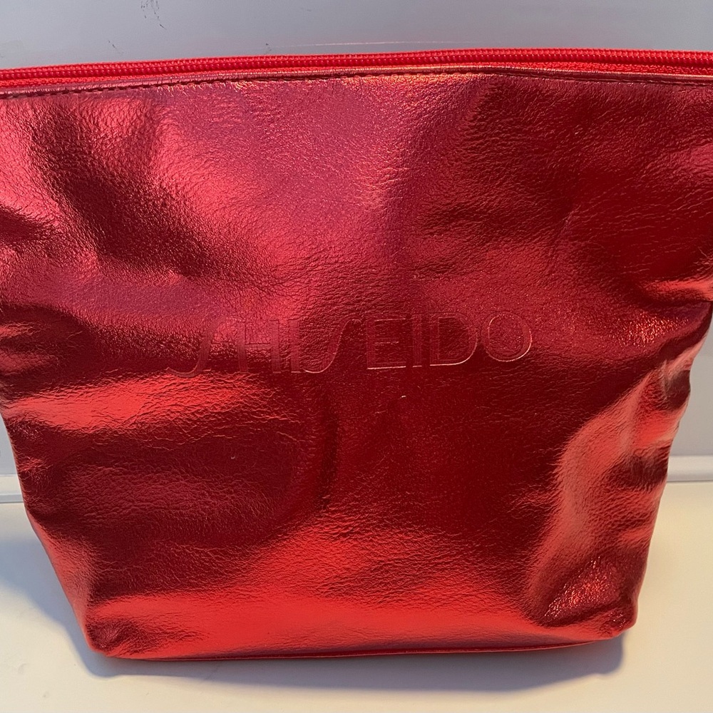 Shiseido Metallic Red Cosmetic Case